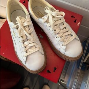 Puma white tennis shoes. Women’s.